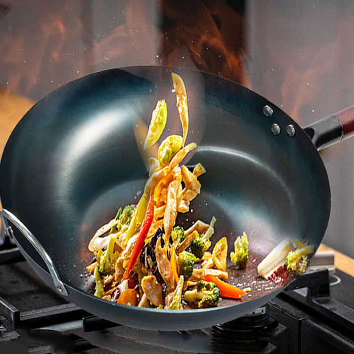 Wok Pan Cookware Cooking Wok Non Stick Kitchen Utensils Boiling Nonstick Wok 32cm without ear