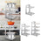 Pot Pan Rack Adjustable Height Standing Pot Rack for Countertop Home Cabinet 2 Tier