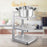 Pot Pan Rack Adjustable Height Standing Pot Rack for Countertop Home Cabinet 3 Tier