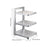 Pot Pan Rack Adjustable Height Standing Pot Rack for Countertop Home Cabinet 3 Tier