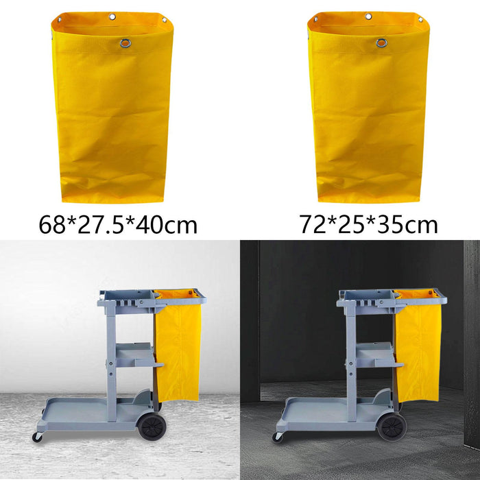 Cleaning Carts Bag High Capacity Waterproof Janitorial Cart Bag for Sundries 68x27.5x40cm