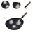 Wok Pan Induction Cooker Pots Manual Forging Iron Pan General Nonstick Wok