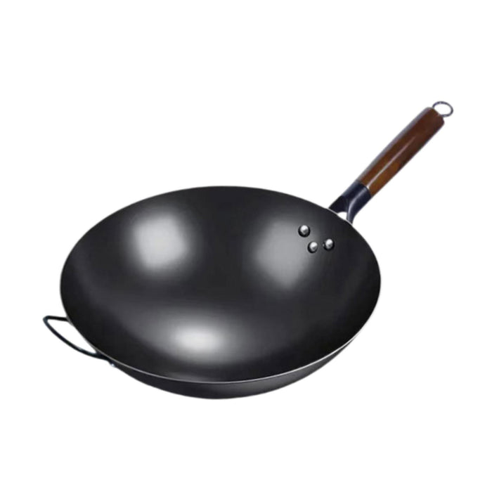 Wok Pan Induction Cooker Pots Manual Forging Iron Pan General Nonstick Wok