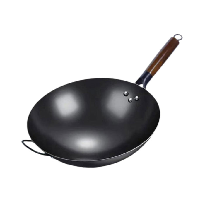 Wok Pan Induction Cooker Pots Manual Forging Iron Pan General Nonstick Wok