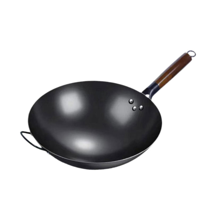 Wok Pan Induction Cooker Pots Manual Forging Iron Pan General Nonstick Wok