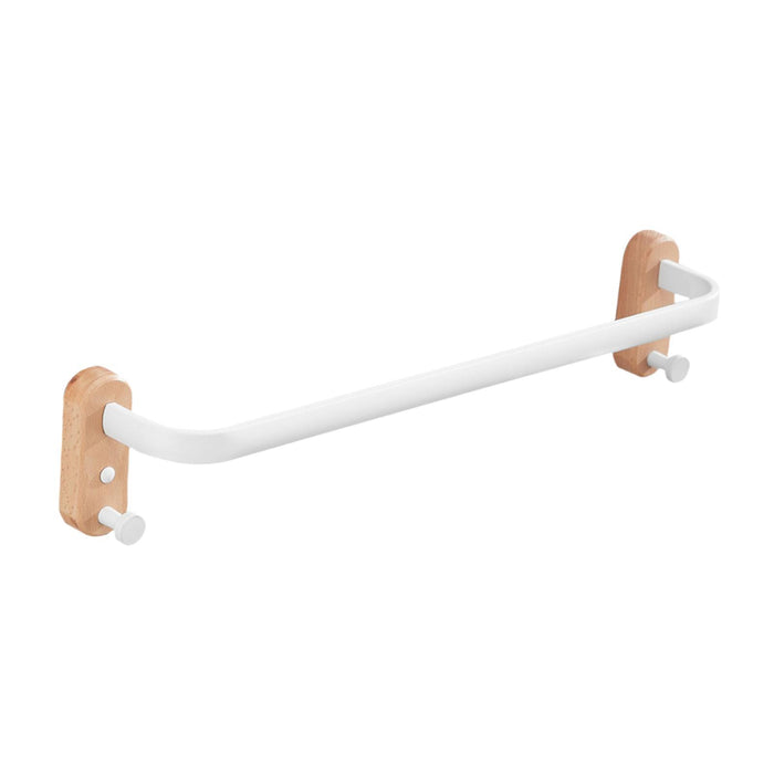 Towel Hanging Rod with Wood Base Towel Holder for Living Room Toilet single layer