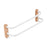 Towel Hanging Rod with Wood Base Towel Holder for Living Room Toilet double layer