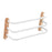 Towel Hanging Rod with Wood Base Towel Holder for Living Room Toilet three layer