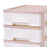 Storage Drawer 3 Layers Space Saving Jewelry Case for Desk Office Toiletries Pink