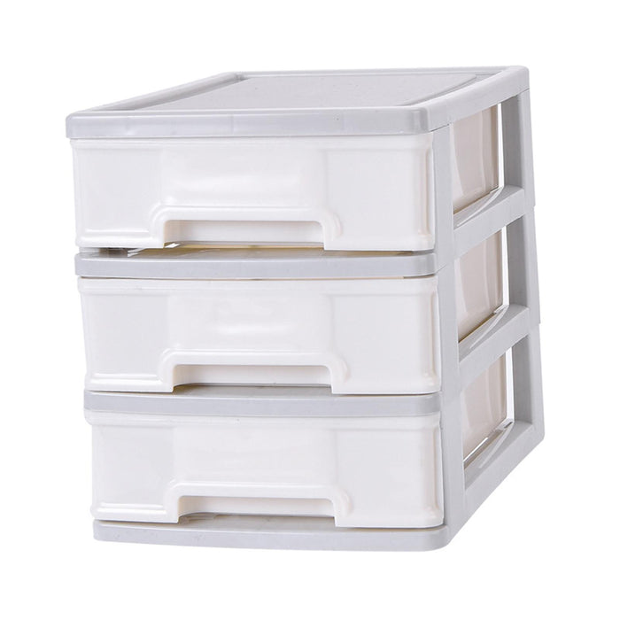 Storage Drawer 3 Layers Space Saving Jewelry Case for Desk Office Toiletries Gray