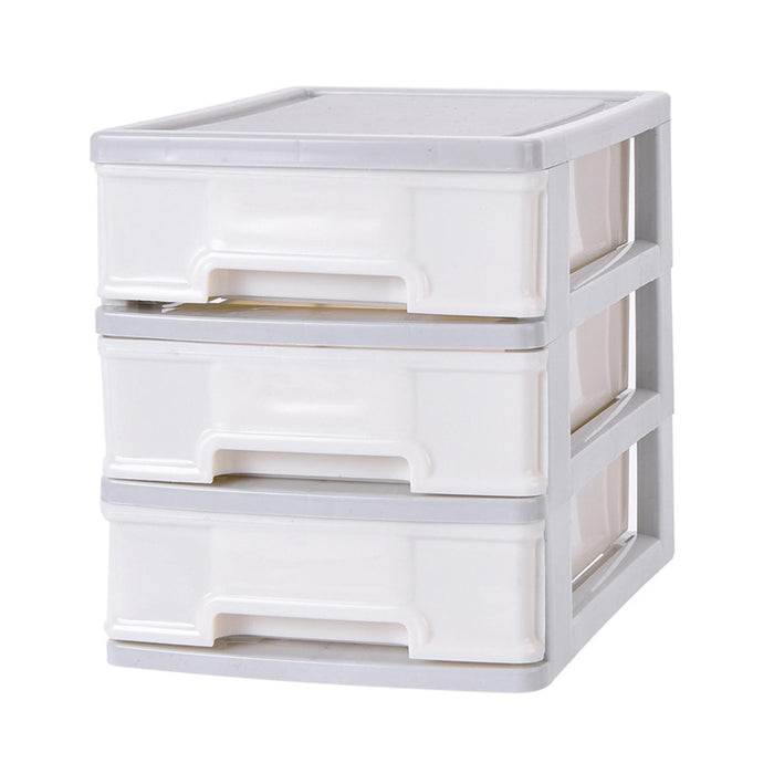 Storage Drawer 3 Layers Space Saving Jewelry Case for Desk Office Toiletries Gray