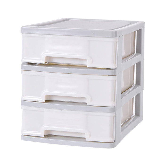 Storage Drawer 3 Layers Space Saving Jewelry Case for Desk Office Toiletries Gray