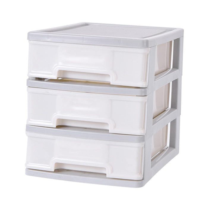 Storage Drawer 3 Layers Space Saving Jewelry Case for Desk Office Toiletries Gray