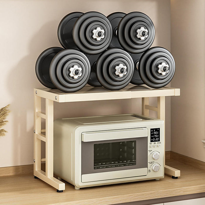 Microwave Oven Rack 2 Tier Kitchen Countertop Organizer Sturdy Counter Shelf Heighten Extendable