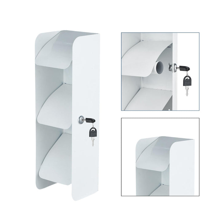 Toilet Tissue Dispenser Locking Wall Mount Commercial Bathroom Tissue Holder White