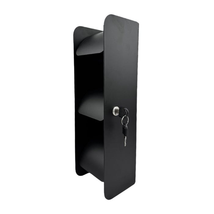 Toilet Tissue Dispenser Locking Wall Mount Commercial Bathroom Tissue Holder Black