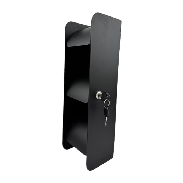 Toilet Tissue Dispenser Locking Wall Mount Commercial Bathroom Tissue Holder Black