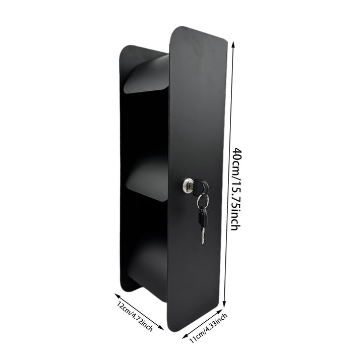 Toilet Tissue Dispenser Locking Wall Mount Commercial Bathroom Tissue Holder Black