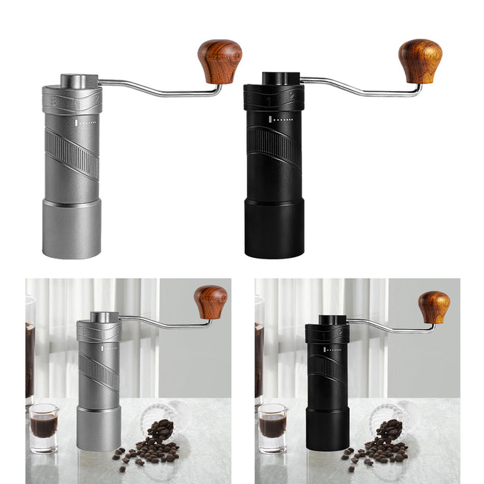 Handheld Coffee Grinder Espresso Coffee Hand Grinder for Office Cafe Camping Gray