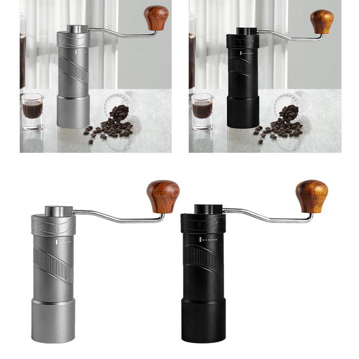 Handheld Coffee Grinder Espresso Coffee Hand Grinder for Office Cafe Camping Gray