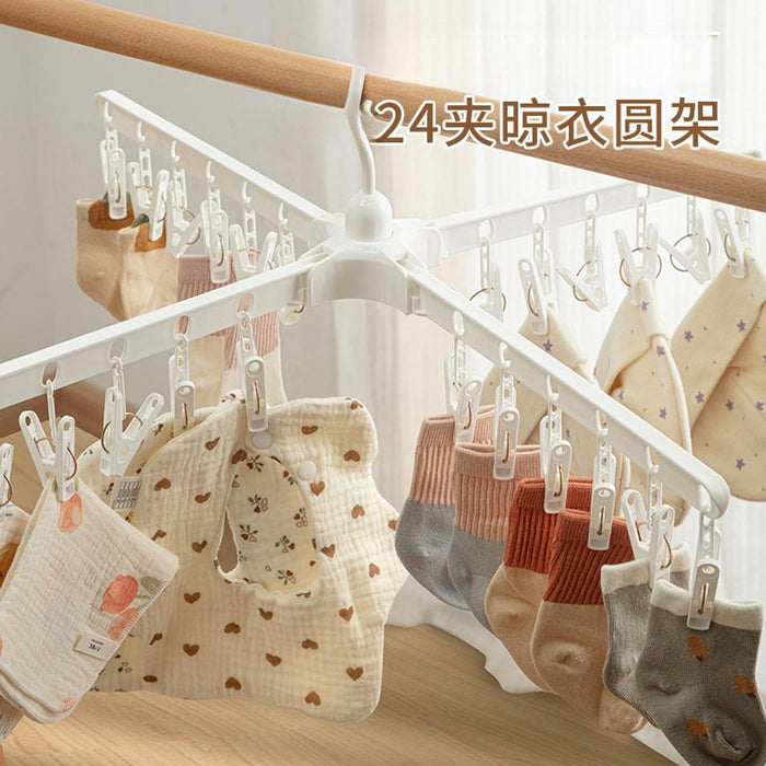 Tripod Clothes Drying Rack Laundry Drying Rack Clothing Rack for Indoor Home 24 clips