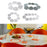 Crofta Kitchen Dining Table Rotating Tray Lazy Susans for Gatherings Dining Kitchen 6 plates