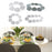 Crofta Kitchen Dining Table Rotating Tray Lazy Susans for Gatherings Dining Kitchen 6 plates