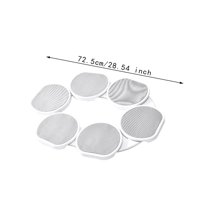 Crofta Kitchen Dining Table Rotating Tray Lazy Susans for Gatherings Dining Kitchen 6 plates