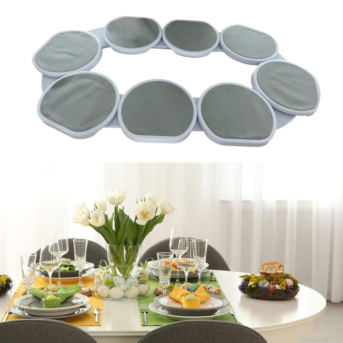 Crofta Kitchen Dining Table Rotating Tray Lazy Susans for Gatherings Dining Kitchen 8 plates