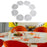 Crofta Kitchen Dining Table Rotating Tray Lazy Susans for Gatherings Dining Kitchen Round 8 plates