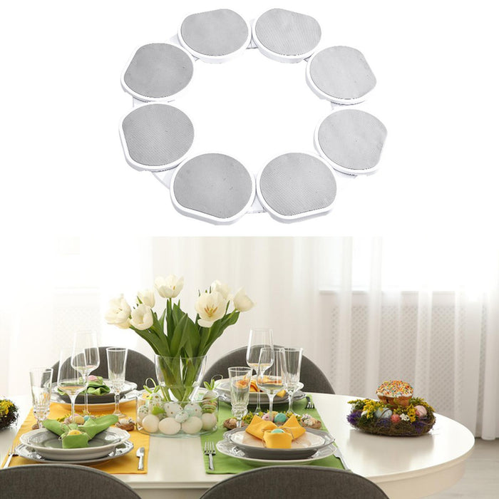 Crofta Kitchen Dining Table Rotating Tray Lazy Susans for Gatherings Dining Kitchen Round 8 plates