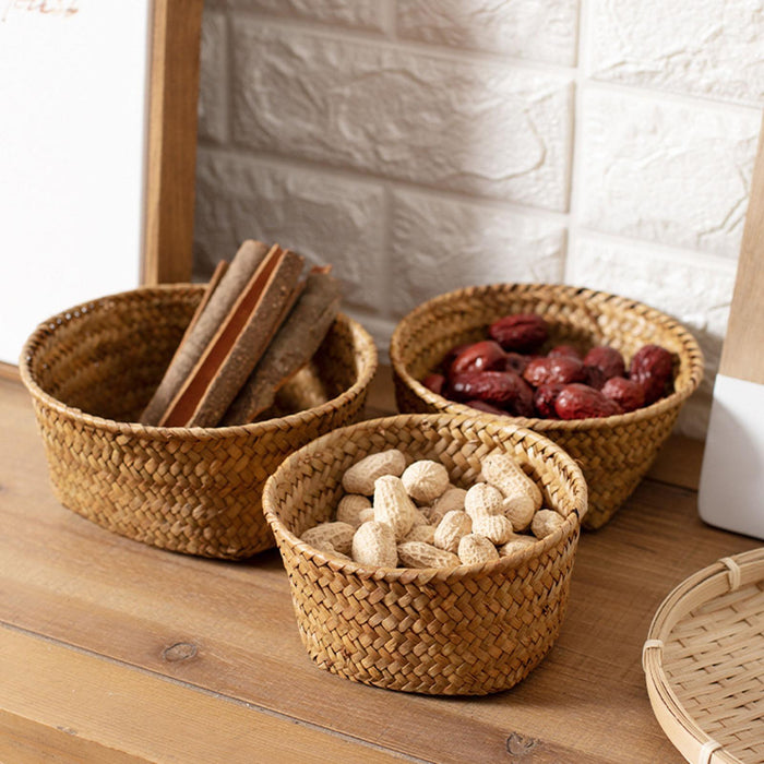 Storage Basket DIY Decorative Storage Bins for Countertop Vegetable Tabletop 6pcs M