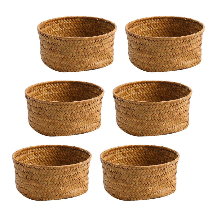 Storage Basket DIY Decorative Storage Bins for Countertop Vegetable Tabletop 6pcs M