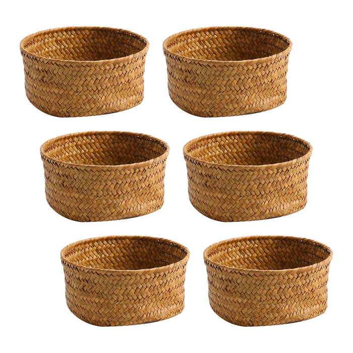 Storage Basket DIY Decorative Storage Bins for Countertop Vegetable Tabletop 6pcs M