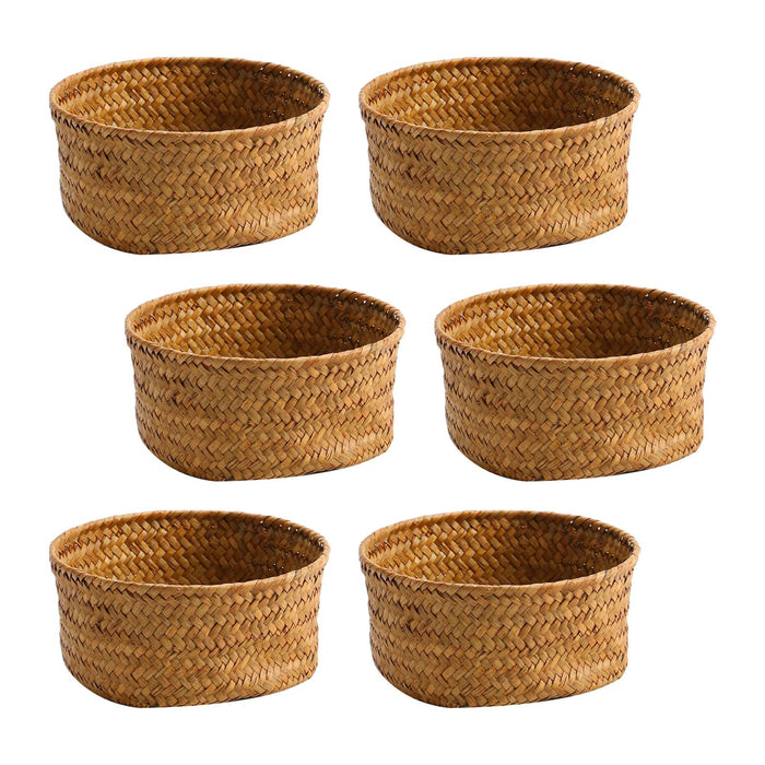 Storage Basket DIY Decorative Storage Bins for Countertop Vegetable Tabletop 6pcs M