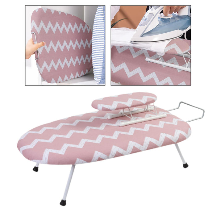 2Pcs Foldable Ironing Board Tabletop Iron Board for Home Laundry Room Travel