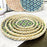 Bamboo Woven Basket Tray Handmade Food Serving Basket for Dinner Fruit Snack 25cm