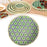 Bamboo Woven Basket Tray Handmade Food Serving Basket for Dinner Fruit Snack 35cm