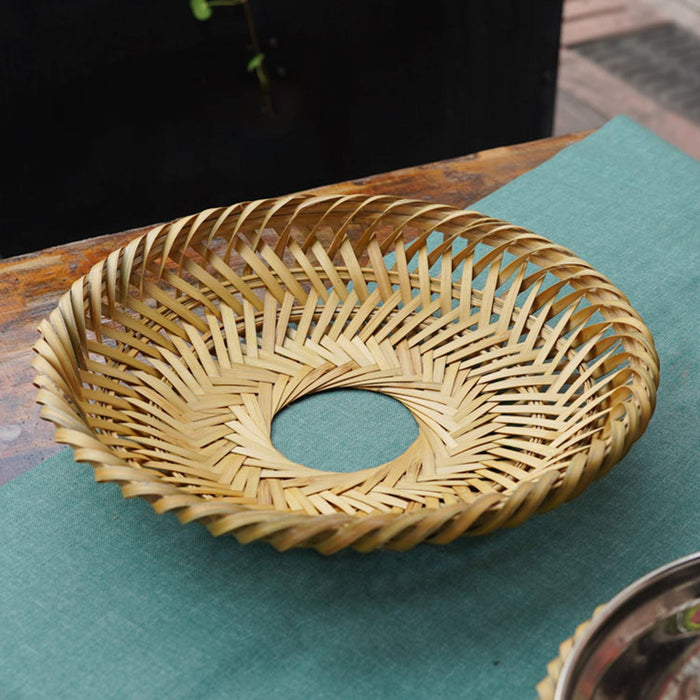 Woven Plate Holder Boho Round Woven Placemat for Kitchen Patio Table Outdoor M