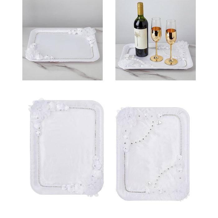 Serving Tray Elegant Multipurpose Storage Tray for Home Dresser Coffee Table 38x29cm