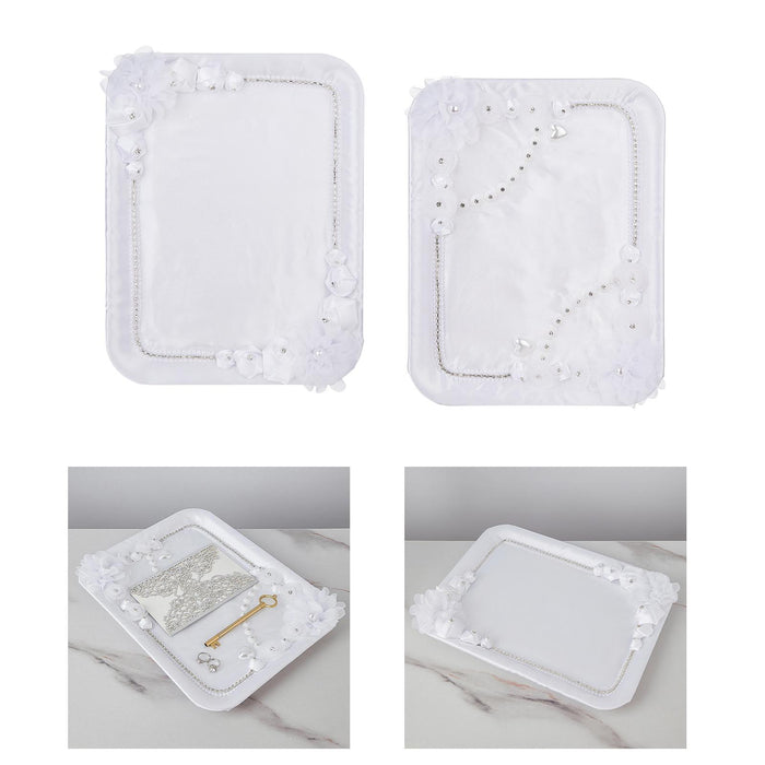 Serving Tray Elegant Multipurpose Storage Tray for Home Dresser Coffee Table 38x29cm