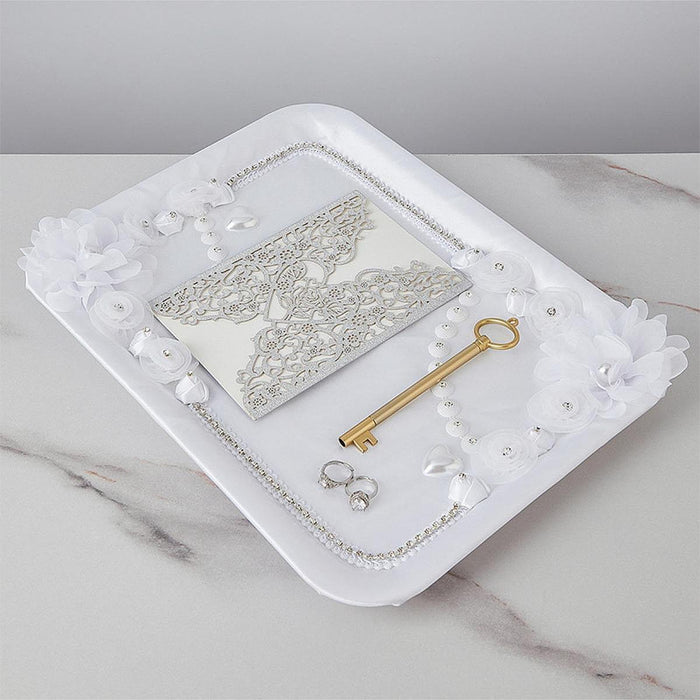 Serving Tray Elegant Multipurpose Storage Tray for Home Dresser Coffee Table 38x28.5cm