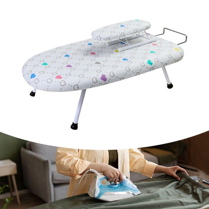 Crofta Mini Ironing Board Folding Ironing Board for Travel Sewing Room Laundry Room style E