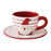 Tea Cup and Saucer Creative Santa Claus for Cappuccino Birthday Gift Wedding