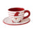 Tea Cup and Saucer Creative Santa Claus for Cappuccino Birthday Gift Wedding