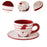 Tea Cup and Saucer Creative Santa Claus for Cappuccino Birthday Gift Wedding