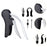 Crofta Wine Opener Kitchen Tools with Ergonomic Grip Manual for Home Bar Restaurant black 5 pieces