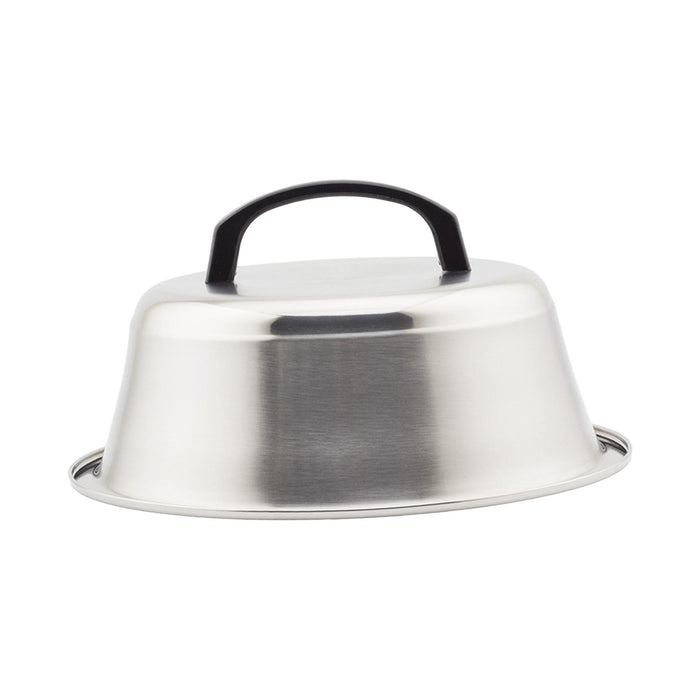 Stainless Steel Basting Cover Round Burger Cover for Cooking Kitchen Camping 22cm