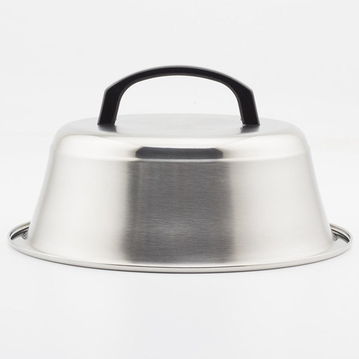 Stainless Steel Basting Cover Round Burger Cover for Cooking Kitchen Camping 22cm