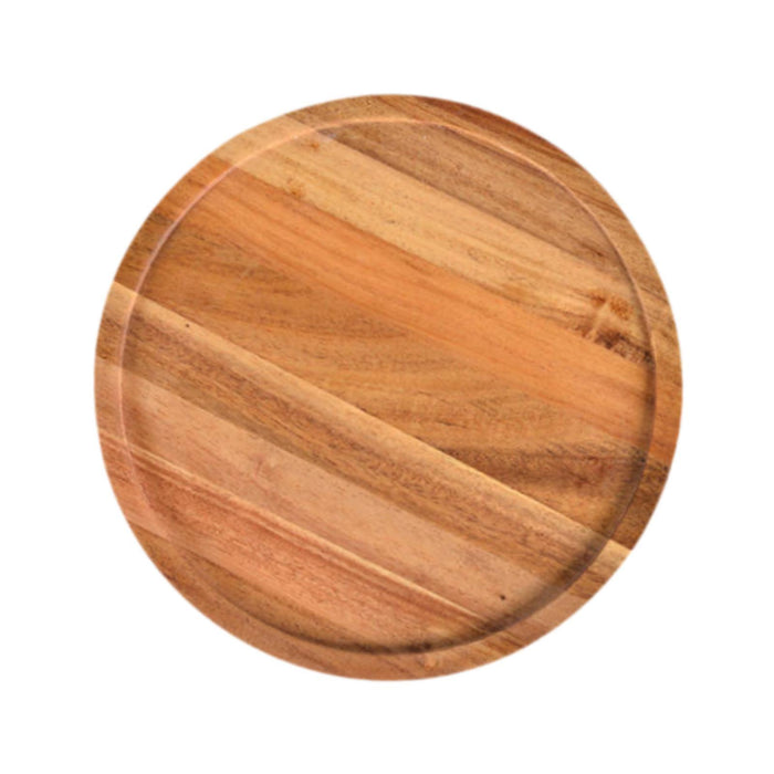 Wooden Serving Tray Round Appetizer Food Board for Home Decor Bedroom